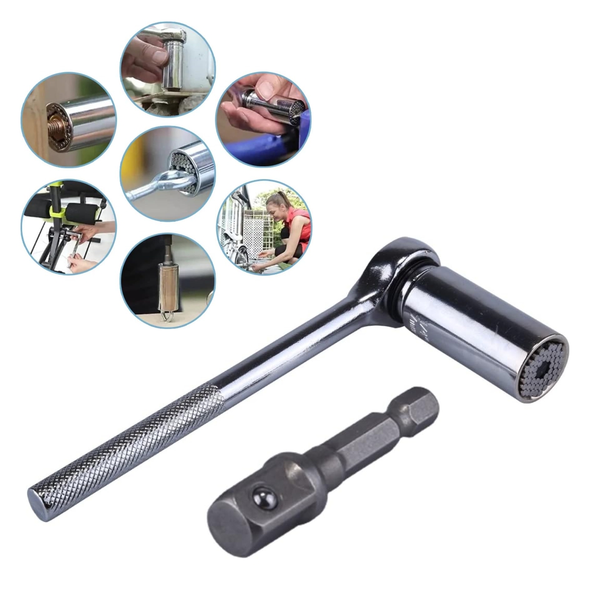 Miniatura 5 de Llave Universal Ratchet con Adpatador